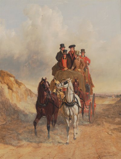 Die königliche Postkutsche auf der Straße von John Frederick Herring Senior